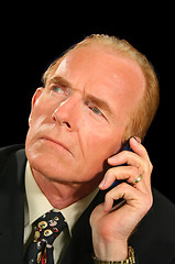 Image showing Listening Businessman