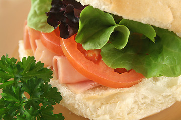 Image showing Ham And Salad Roll 2