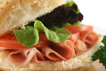 Image showing Ham And Salad Roll 8