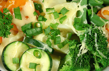 Image showing Diced Vegetables With Cheese