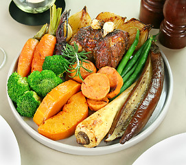 Image showing Roasted Lamb And Garlic
