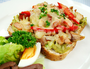 Image showing Chicken Open Grill Sandwich