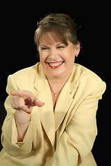 Image showing Pointing Businesswoman