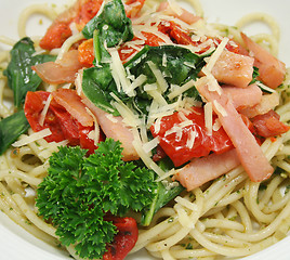 Image showing Bacon Pesto Pasta 4