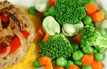 Image showing Chicken Patty With Vegetables