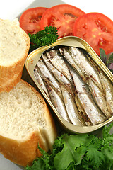 Image showing Sardines And Salad