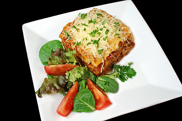 Image showing Lasagna And Salad 1