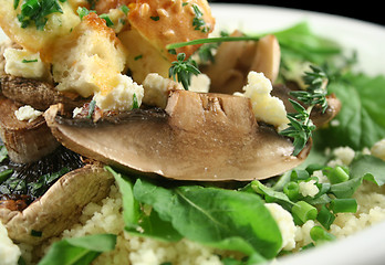 Image showing Mushrooms With Ricotta Cheese