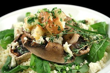 Image showing Mushrooms With Ricotta Cheese