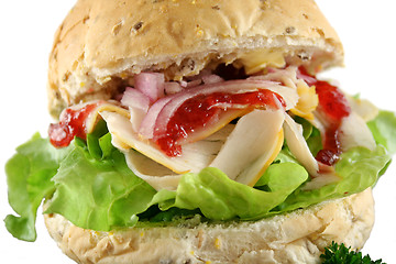 Image showing Turkey And Lettuce Roll 1