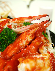 Image showing Crab In Tomato Sauce