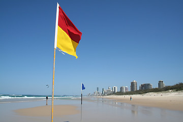 Image showing Swimming Safety Flags Gold Coast