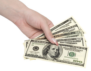 Image showing money in woman hand