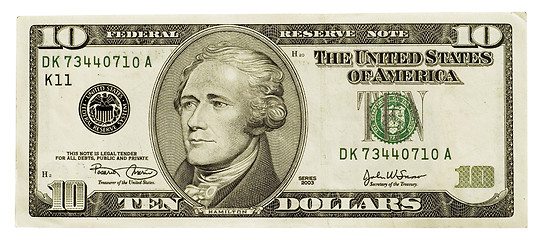 Image showing ten dollar
