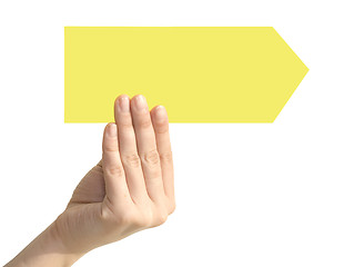 Image showing arrow in a hand