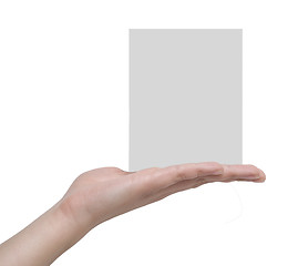 Image showing blank on a hand