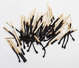 Image showing burnt matches