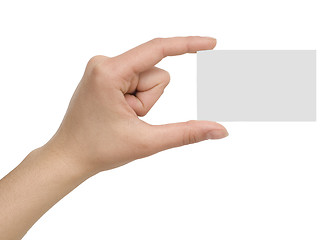 Image showing card in female hand
