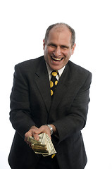 Image showing happy excited man with money