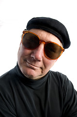 Image showing man french beret suglasses