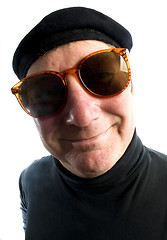 Image showing man french beret suglasses