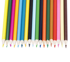 Image showing color pencils over white