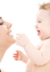 Image showing baby boy in mother hands