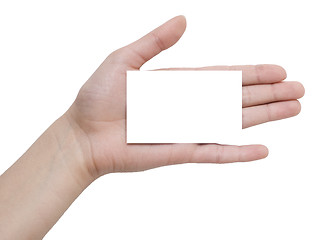 Image showing paper blank in a hand