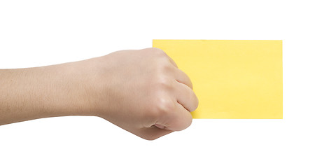 Image showing paper card and fist