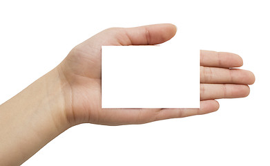 Image showing paper card in a hand