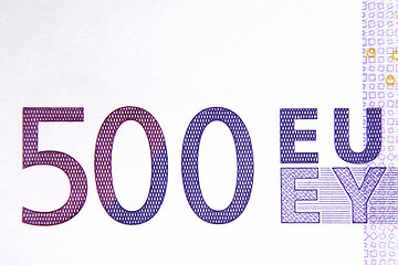 Image showing 500 Euro Note Macro II