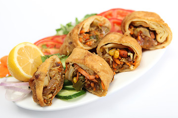 Image showing vegetable spring rolls