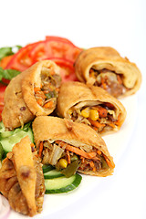 Image showing vegetable spring rolls