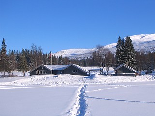 Image showing Cottage in winter