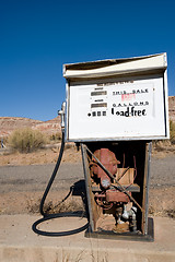 Image showing Old gas pump