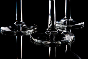 Image showing wineglasses bottoms