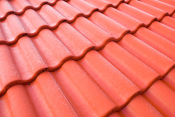 Image showing red tiled pattern
