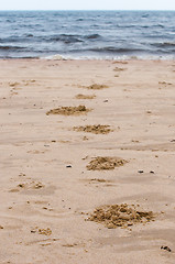 Image showing footprints on sand