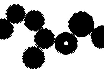 Image showing gears silhouette