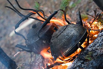 Image showing old kettles