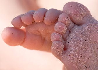 Image showing sandy feet