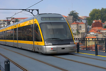 Image showing train on bridge