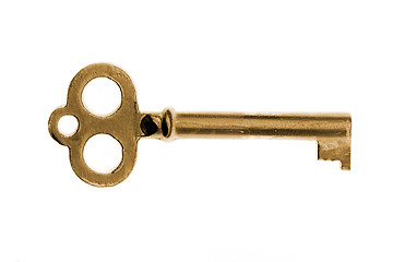 Image showing gold vintage key