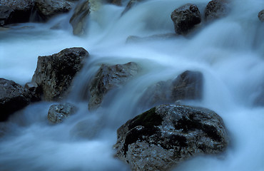 Image showing blue waterfall