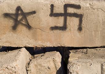 Image showing star and swastika