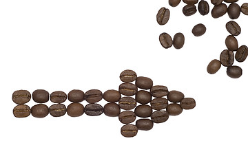 Image showing coffee arrow