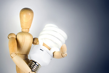 Image showing Compact Fluorescent Bulb