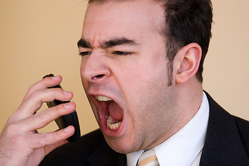 Image showing Furious Business Man