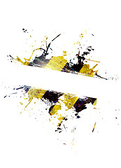 Image showing Hazard Stripes Splatter