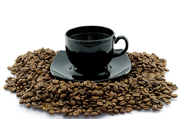 Image showing Cup and coffee beens